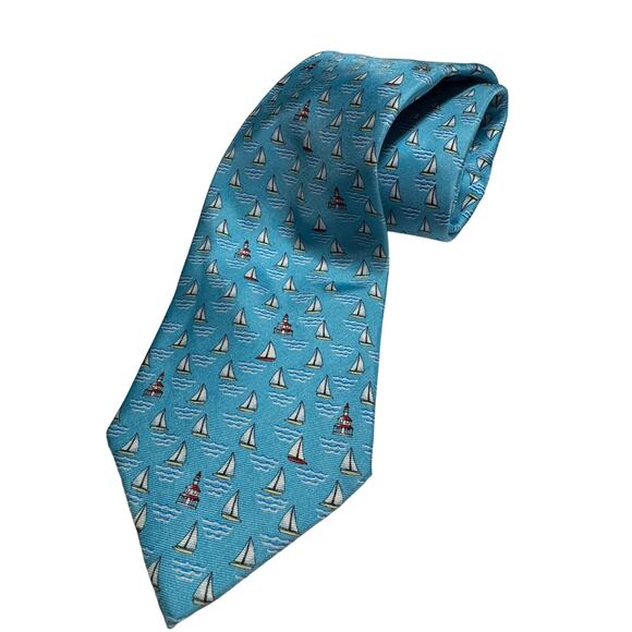 NOLA Couture Other - NOLA Couture New Orleans Sailboat Lighthouse Silk Tie